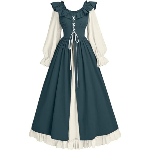WANGTIANXUE Mittelalter Kleid Damen Renaissance Retro Partykleid Kleidung Mittelalter Kostüme Damen Gothic Kleider Vintage Maxikleid Für Halloween Fasching Karneval Kostüm 26 WANGTIANXUE Mittelalter Kleid Damen Renaissance Retro Partykleid Kleidung Mittelalter Kostüme Damen Gothic Kleider Vintage Maxikleid Für Halloween Fasching Karneval Kostüm 26 von WANGTIANXUE