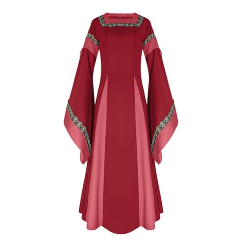 WANGTIANXUE Mittelalter Kleid Damen Renaissance Retro Partykleid Kleidung Mittelalter Kostüme Damen Gothic Kleider Vintage Maxikleid Für Halloween Fasching Karneval Kostüm 28 WANGTIANXUE Mittelalter Kleid Damen Renaissance Retro Partykleid Kleidung Mittelalter Kostüme Damen Gothic Kleider Vintage Maxikleid Für Halloween Fasching Karneval Kostüm 28 von WANGTIANXUE