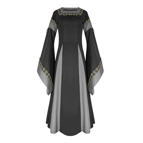 WANGTIANXUE Mittelalter Kleid Damen Renaissance Retro Partykleid Kleidung Mittelalter Kostüme Damen Gothic Kleider Vintage Maxikleid Für Halloween Fasching Karneval Kostüm 28 WANGTIANXUE Mittelalter Kleid Damen Renaissance Retro Partykleid Kleidung Mittelalter Kostüme Damen Gothic Kleider Vintage Maxikleid Für Halloween Fasching Karneval Kostüm 28 von WANGTIANXUE