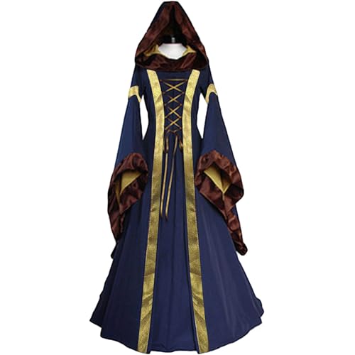 WANGTIANXUE Mittelalter Kleid Damen Renaissance Retro Partykleid Kleidung Mittelalter Kostüme Damen Gothic Kleider Vintage Maxikleid Für Halloween Fasching Karneval Kostüm 31 WANGTIANXUE Mittelalter Kleid Damen Renaissance Retro Partykleid Kleidung Mittelalter Kostüme Damen Gothic Kleider Vintage Maxikleid Für Halloween Fasching Karneval Kostüm 31 von WANGTIANXUE