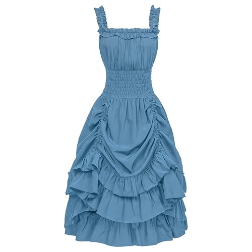 WANGTIANXUE Mittelalter Kleid Damen Renaissance Retro Partykleid Kleidung Mittelalter Kostüme Damen Gothic Kleider Vintage Maxikleid Für Halloween Fasching Karneval Kostüm 35 WANGTIANXUE Mittelalter Kleid Damen Renaissance Retro Partykleid Kleidung Mittelalter Kostüme Damen Gothic Kleider Vintage Maxikleid Für Halloween Fasching Karneval Kostüm 35 von WANGTIANXUE