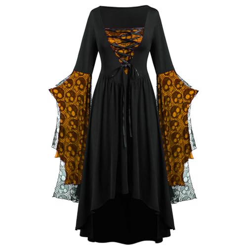 WANGTIANXUE Mittelalter Kleid Damen Renaissance Retro Partykleid Kleidung Mittelalter Kostüme Damen Gothic Kleider Vintage Maxikleid Für Halloween Fasching Karneval Kostüm 37 WANGTIANXUE Mittelalter Kleid Damen Renaissance Retro Partykleid Kleidung Mittelalter Kostüme Damen Gothic Kleider Vintage Maxikleid Für Halloween Fasching Karneval Kostüm 37 von WANGTIANXUE
