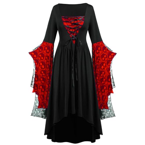 WANGTIANXUE Mittelalter Kleid Damen Renaissance Retro Partykleid Kleidung Mittelalter Kostüme Damen Gothic Kleider Vintage Maxikleid Für Halloween Fasching Karneval Kostüm 37 WANGTIANXUE Mittelalter Kleid Damen Renaissance Retro Partykleid Kleidung Mittelalter Kostüme Damen Gothic Kleider Vintage Maxikleid Für Halloween Fasching Karneval Kostüm 37 von WANGTIANXUE