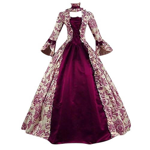 WANGTIANXUE Mittelalter Kleid Damen Renaissance Retro Partykleid Kleidung Mittelalter Kostüme Damen Gothic Kleider Vintage Maxikleid Für Halloween Fasching Karneval Kostüm 38 WANGTIANXUE Mittelalter Kleid Damen Renaissance Retro Partykleid Kleidung Mittelalter Kostüme Damen Gothic Kleider Vintage Maxikleid Für Halloween Fasching Karneval Kostüm 38 von WANGTIANXUE