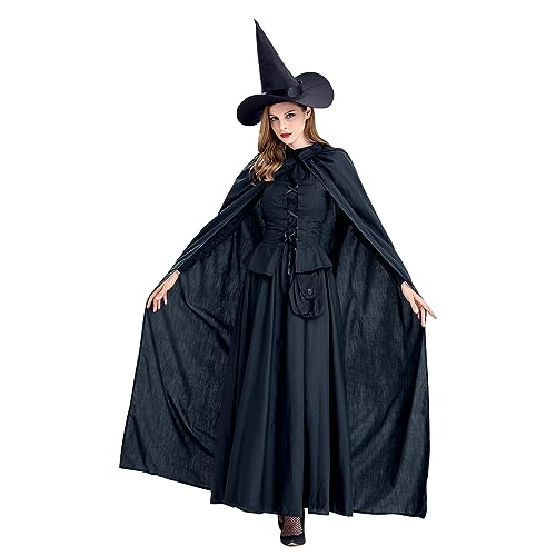 WANGTIANXUE Mittelalter Kleid Damen Renaissance Retro Partykleid Kleidung Mittelalter Kostüme Damen Gothic Kleider Vintage Maxikleid Für Halloween Fasching Karneval Kostüm 44 von WANGTIANXUE