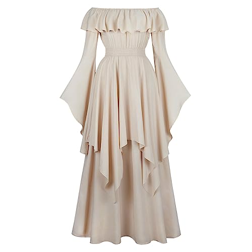 WANGTIANXUE Mittelalter Kleid Damen Renaissance Retro Partykleid Kleidung Mittelalter Kostüme Damen Gothic Kleider Vintage Maxikleid Für Halloween Fasching Karneval Kostüm 47 WANGTIANXUE Mittelalter Kleid Damen Renaissance Retro Partykleid Kleidung Mittelalter Kostüme Damen Gothic Kleider Vintage Maxikleid Für Halloween Fasching Karneval Kostüm 47 von WANGTIANXUE