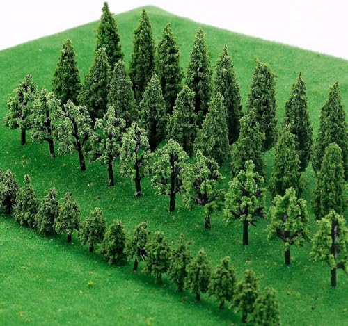 25 Stück Modell Bäume Miniatur, Zug Bäume Eisenbahn Landschaft Diorama Baum Architektur Bäume, für DIY Landschaft, Mini Landschaftsgestaltung von WANGZAIZAI