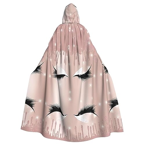 WANLON Rose Gold Wimpern Kapuzenumhang für Erwachsene - Perfekt für Cosplay, Weihnachten, Maskerade, Halloween, Ostern, Karneval, Party von WANLON