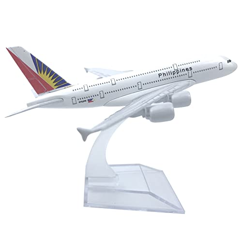 WANSUPYIN 2023 1/400 Maßstab A380 Philippine Airlines Flugzeug Modell Legierung Modell Druckguss Flugzeug Modell für Sammlung von WANSUPYIN