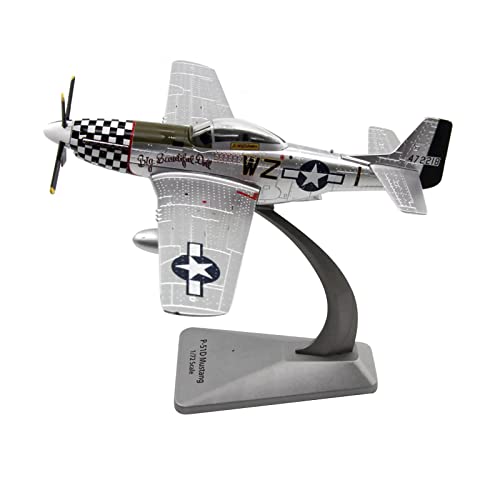 WANSUPYIN 2023 Maßstab 1/72 US Army Air P-51 Mustang Fighter Flugzeugmodell Legierung Modell Druckguss Flugzeugmodell für Sammlung von WANSUPYIN