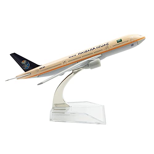 WANSUPYIN 2024 1/400 Maßstab B747 Metall Flugzeug Modell Legierung Modell Druckguss Flugzeug Modell für Sammlung, Saudi Arabian Airlines von WANSUPYIN