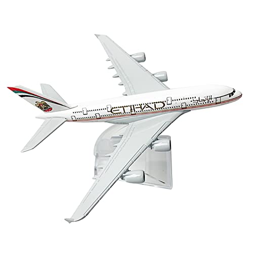 WANSUPYIN A380 Airways Druckguss-Modellflugzeug im Maßstab 1:400 für Etihad Sammler, Erwachsene, inklusive Flugzeugmodell & Präsentationsständer von WANSUPYIN