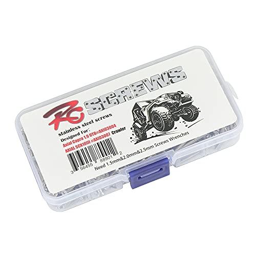 WANSUPYIN Neue Edelstahl Schraube Muttern Set Kit 1.9UTB RC Crawler Auto AXI03004/6/7 Ersatz Zubehör 420PCS für Axial SCX10 III WANSUPYIN Neue Edelstahl Schraube Muttern Set Kit 1.9UTB RC Crawler Auto AXI03004/6/7 Ersatz Zubehör 420PCS für Axial SCX10 III von WANSUPYIN