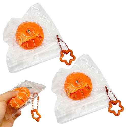 2 Stück Fufu Squishy,Mandarinen Taba Squishy,Cute Squishy XXL Squishy Toy,Mit Fünfeckigen Sternen,Mitnehmen Anxiety Toy,Stressabbau Anti-Stress,Für Kinder Erwachsene( Orange ) von WANTUSHUI