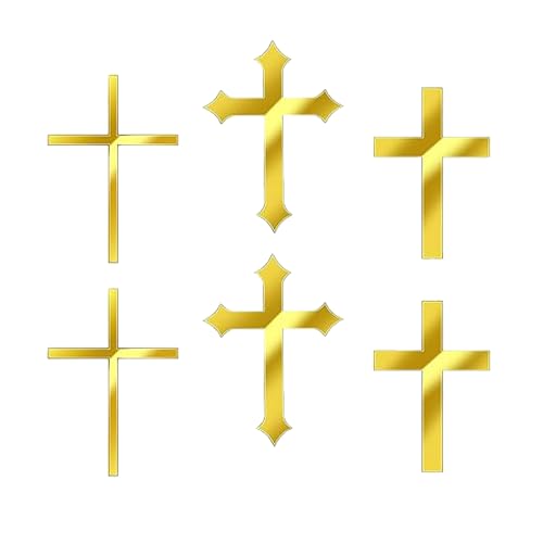 6 Stück Kreuz Tortendeko Taufe, Acryl Personalisiert Firmung Tortendeko Kommunion Kreuz Gold, Mädchen Junge Konfirmation Cake Topper Kuchen Deko Erstkommunion, Für Geburtstag Hochzeit Tortenaufleger 6 Stück Kreuz Tortendeko Taufe, Acryl Personalisiert Firmung Tortendeko Kommunion Kreuz Gold, Mädchen Junge Konfirmation Cake Topper Kuchen Deko Erstkommunion, Für Geburtstag Hochzeit Tortenaufleger von WANTUSHUI