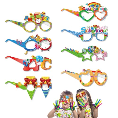 8 Stück Einschulung Deko Einschulung Junge, Buchstaben 123-Brille 2025 Schuleinführung Deko Schulanfang Mädchen, Schulkind Brille, Papier Tischdeko Einschulung Partygeschenke Fotografische Brillen 8 Stück Einschulung Deko Einschulung Junge, Buchstaben 123-Brille 2025 Schuleinführung Deko Schulanfang Mädchen, Schulkind Brille, Papier Tischdeko Einschulung Partygeschenke Fotografische Brillen von WANTUSHUI