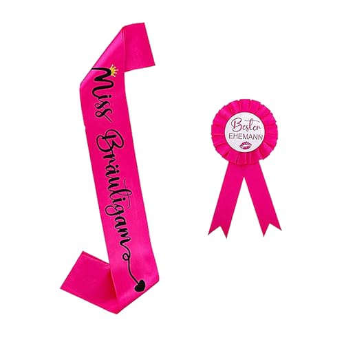 Männer JGA Accessoires set,Junggesellenabschied Männer Miss Bräutigam Schärpe und Ehemann Abzeichen 2-Teilig,Poltern männer Deko – Miss Bräutigam Schärpe & Abzeichen,Accessoires für den Polterabend Männer JGA Accessoires set,Junggesellenabschied Männer Miss Bräutigam Schärpe und Ehemann Abzeichen 2-Teilig,Poltern männer Deko – Miss Bräutigam Schärpe & Abzeichen,Accessoires für den Polterabend von WANTUSHUI