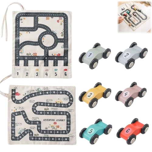 Canvas Car Toy Set, Traffic Playset Canvas Slot Car Race Track Sets for Boy, Wooden Car Canvas Sheets Track Game Mat, Motor Skills Toys Game Learning Gift Canvas Car Toy Set, Traffic Playset Canvas Slot Car Race Track Sets for Boy, Wooden Car Canvas Sheets Track Game Mat, Motor Skills Toys Game Learning Gift von WANWEN