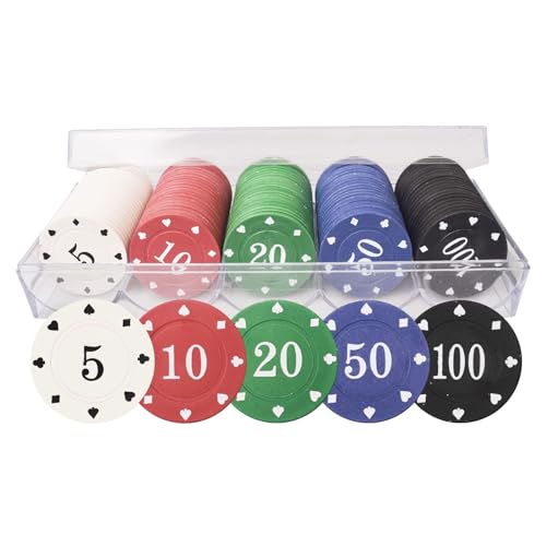 Pokerchips, Professionelle Pokerchips, Denomination Poker Chips Set, Texas Hold Poker Chip Set, Bunte Poker Chips, Würfel Gestreifte Poker Chips für Karten Blackjack Spiele Zuhause Partys 100 Stück Pokerchips, Professionelle Pokerchips, Denomination Poker Chips Set, Texas Hold Poker Chip Set, Bunte Poker Chips, Würfel Gestreifte Poker Chips für Karten Blackjack Spiele Zuhause Partys 100 Stück von WAONIQ
