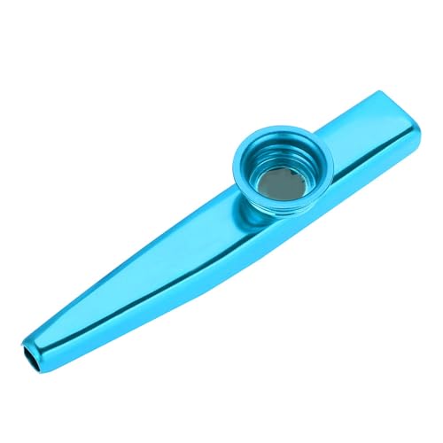 WAONIQ Metal Kazoo Flöte Mund Musikinstrument Accessoire Kinder Kazoo Langlebige stabil tragbare und Leichtgewichtige (Blau) von WAONIQ
