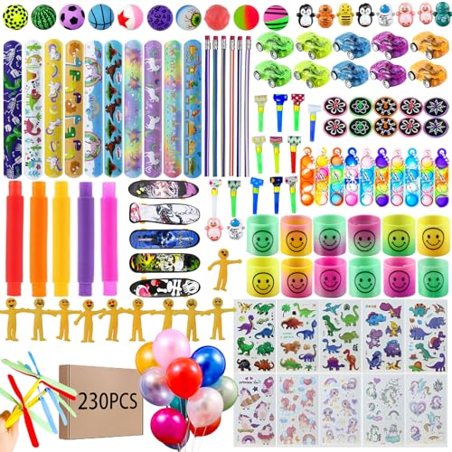 WAORZMK Party Bag Fillers for Kids - 230PCS Birthday Party Favours Unisex - Assortment Bulk Small Toys Classroom Prize Rewards Goodie Loot Bag Pinata Fillers for Boys Girls von WAORZMK