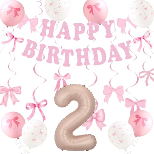 2. Bogen Geburtstag Party-Dekorationen - rosa Bogen hängenden wirbelt für Frauen Mädchen Bogen Party-Dekor, Baby-Dusche Coquette Lieferungen Bachelorette Dekorationen, Bogen Thema Braut Engagement 2. Bogen Geburtstag Party-Dekorationen - rosa Bogen hängenden wirbelt für Frauen Mädchen Bogen Party-Dekor, Baby-Dusche Coquette Lieferungen Bachelorette Dekorationen, Bogen Thema Braut Engagement von WARRENSON