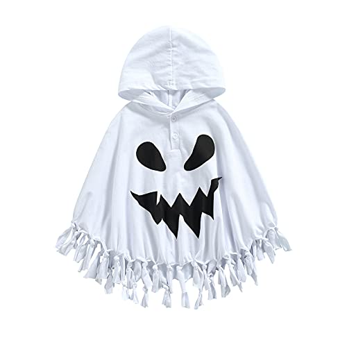WASAIGOOD - Halloween-Umhang für Kinder, Mädchen, Geist, mit Kapuze, weiß, 5-6 Jahre WASAIGOOD - Halloween-Umhang für Kinder, Mädchen, Geist, mit Kapuze, weiß, 5-6 Jahre von WASAIGOOD