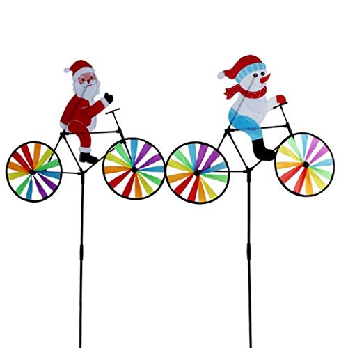 WASTEBIN 3D Großer Schneemann Weihnachtsmann Auf Fahrrad Windmühle Windspinner Whirligig Yard Garden WASTEBIN 3D Großer Schneemann Weihnachtsmann Auf Fahrrad Windmühle Windspinner Whirligig Yard Garden von WASTEBIN