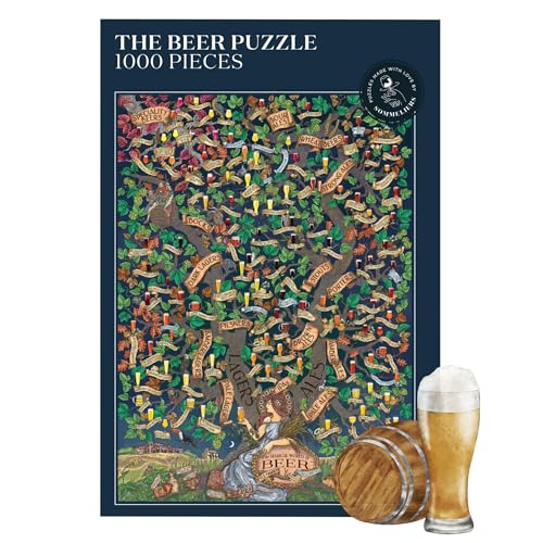 Bierpuzzle: Eine Einführung in die Bierstile, 1000-teiliges Puzzle für Erwachsene mit einzigartigem, handgezeichnetem Motiv einer Reise durch über 100 Bierstile. Bierpuzzle: Eine Einführung in die Bierstile, 1000-teiliges Puzzle für Erwachsene mit einzigartigem, handgezeichnetem Motiv einer Reise durch über 100 Bierstile. von WATER & WINES