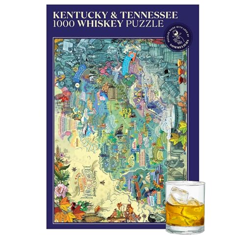 Kentucky & Tennessee Whiskey-Puzzle mit 1000 Teilen: Puzzle für Erwachsene mit einem einzigartigen, handgezeichneten Motiv. Kentucky & Tennessee Whiskey-Puzzle mit 1000 Teilen: Puzzle für Erwachsene mit einem einzigartigen, handgezeichneten Motiv. von WATER & WINES