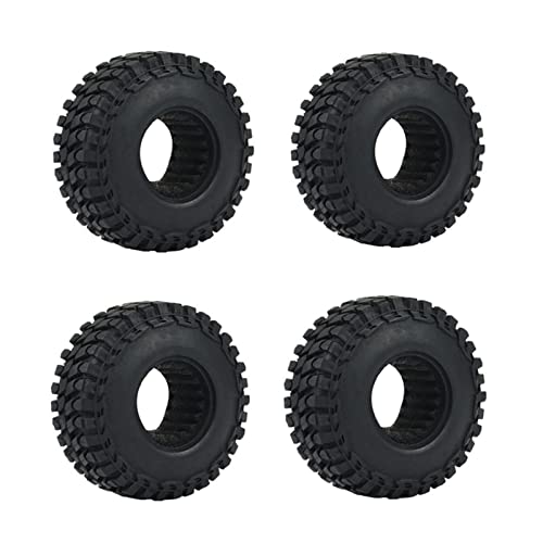 WATERBELINE 4PCS Auto Reifen 1'' Rad Reifen Gummi Rock Reifen Set Für 1:24 Crawler Auto Spielzeug SCX24 90081 Rad 1/24 Und Reifen von WATERBELINE