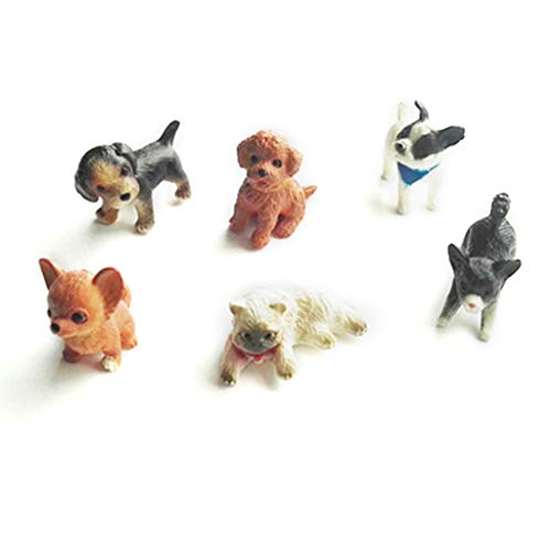 WATERBELINE 6 Stück 1:12 Für Und Hund Puppenhaus Miniaturmodell Für Home Moss Dec Top Spielzeug von WATERBELINE