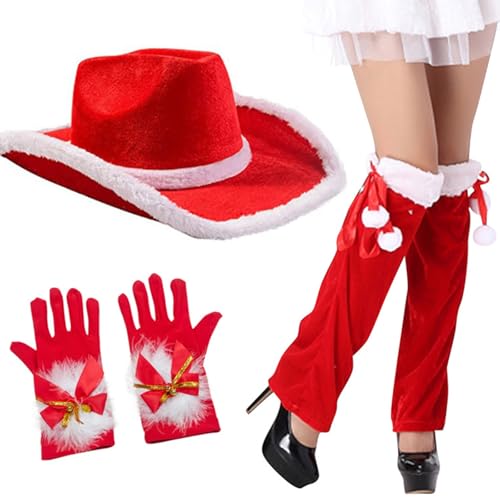 WATERBELINE Denim-Mütze, Weihnachtsmannmütze, Socken, Handschuhe, Set, Partykleidung, bequemes Weihnachtsmann-Kostüm, Hüte für Urlaubskostüme WATERBELINE Denim-Mütze, Weihnachtsmannmütze, Socken, Handschuhe, Set, Partykleidung, bequemes Weihnachtsmann-Kostüm, Hüte für Urlaubskostüme von WATERBELINE