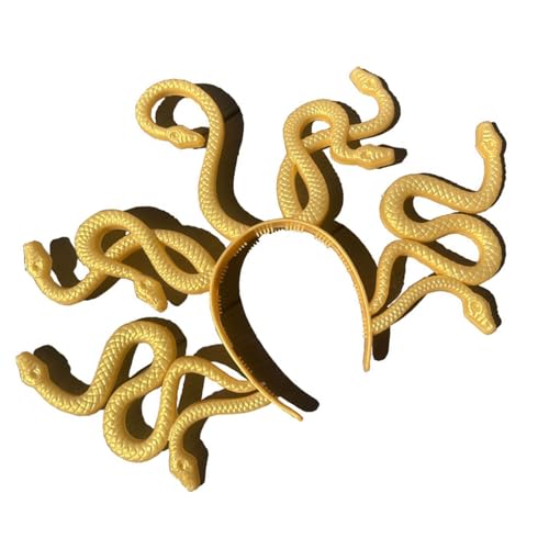 WATERBELINE Gold Snake Stirnbänder Einzigartig Bequemes Haar Hoop Stylish Haarstück Für Party Und Cosplay von WATERBELINE