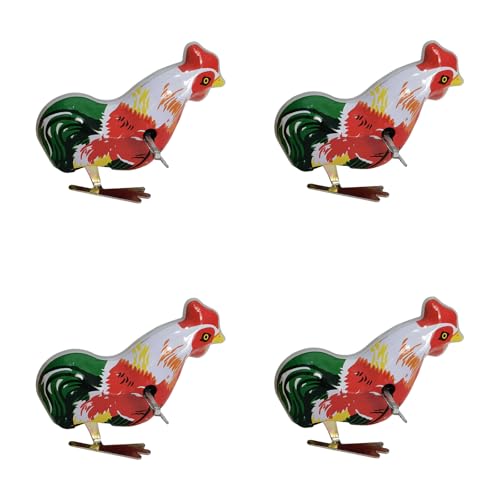 WATERBELINE Nostalgic Windup Rooster Hackung Hühnchenspielzeug Für Desktop Zubehör Streich Vintage Foto Requisiten von WATERBELINE
