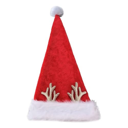 WATERBELINE Partyhut, dicker, warmer Plüsch, Rentier, Party-Requisiten, Foto-Hut, Weihnachtsmannmütze, Festival-Requisiten, weiche Mütze WATERBELINE Partyhut, dicker, warmer Plüsch, Rentier, Party-Requisiten, Foto-Hut, Weihnachtsmannmütze, Festival-Requisiten, weiche Mütze von WATERBELINE