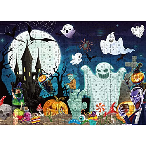 WATERBELINE Puzzle Dekorative Malerei Erweiterte Puzzlebox Für Wanddekoration Familienaktivitätsbedarf Teaser Spielset Halloween Puzzle 1000 Teile Für Erwachsene von WATERBELINE