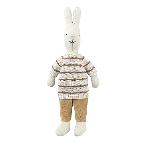 WATERBELINE Stricken Streifen Pullover Cartoon Kaninchen Gefüllt Für Kinder Weiche Angefüllte Beschwichtigen Spielzeug Geschenk Für Beschwichtigen Spielzeug Für Babys Beschwichtigen Spielzeug von WATERBELINE