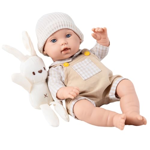 WATERBELINE Süßes Baby Mädchen Realistische Kinder Handgemachte Weiße Haut Neugeborenes Mädchen In Pullover Vinyls Für Kindersammler Silikon Babyfütterung von WATERBELINE