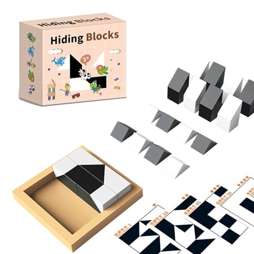 WATERBELINE Versteckblock Set Für Kinder Montessori Puzzle Block Spielzeug Intelligenz Puzzle Lernspielzeug Kinder Geburtstagsgeschenk Puzzle Block von WATERBELINE