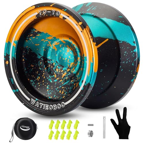 WATIEOBOO Yoyo M18 Responsive Yoyos für Kinder 8–12, professionelles, Nicht reagierendes Yo-yo für Erwachsene, Profi-Metall-Trick-Yo-yos mit Jo-Job-Lager-Set, 10 Saiten WATIEOBOO Yoyo M18 Responsive Yoyos für Kinder 8–12, professionelles, Nicht reagierendes Yo-yo für Erwachsene, Profi-Metall-Trick-Yo-yos mit Jo-Job-Lager-Set, 10 Saiten von WATIEOBOO