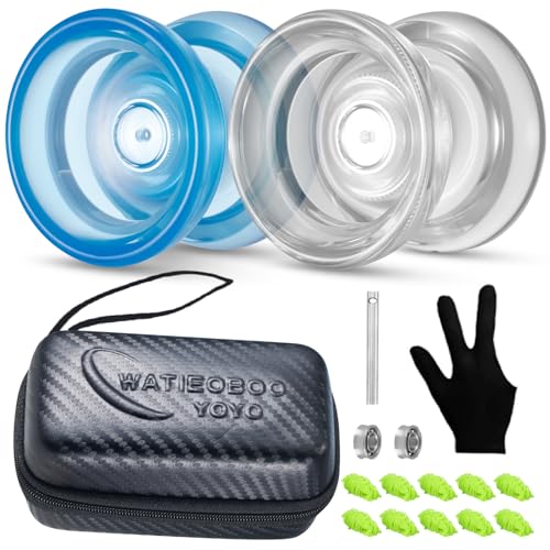 Vatiobu Jo Jo P02 Dual Mode 2 Pack Crystal Yo yo, Nicht reagierender JoJo und Nicht reagierender yoyo-Set, Fingerspitzen, Jo-Jo, Kinderprofi YoYo für Anfänger und Erwachsene Vatiobu Jo Jo P02 Dual Mode 2 Pack Crystal Yo yo, Nicht reagierender JoJo und Nicht reagierender yoyo-Set, Fingerspitzen, Jo-Jo, Kinderprofi YoYo für Anfänger und Erwachsene von WATIEOBOO
