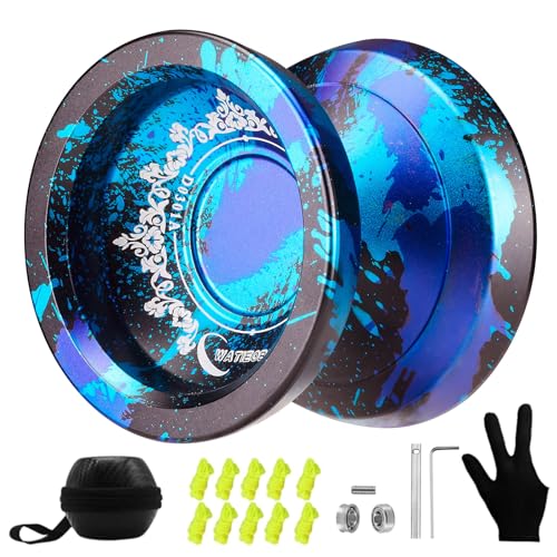 WATIEOBOO Yoyo Professionelles, Nicht reagierendes Yoyo aus Metall für Kinder, Anfänger, höhere Stabilität, leistungsstärker, stabile Leistung, Pro-Tricks, Yoyo mit Handschuh und 10 Yoyo-Saiten WATIEOBOO Yoyo Professionelles, Nicht reagierendes Yoyo aus Metall für Kinder, Anfänger, höhere Stabilität, leistungsstärker, stabile Leistung, Pro-Tricks, Yoyo mit Handschuh und 10 Yoyo-Saiten von WATIEOBOO