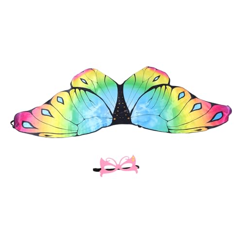 WATIIFUFU Feen-schmetterlingsflügel-umhang Für Kinder Party-zubehör Bühnen-dekoration Schmetterlingsflügel Und Masken-set Für Mädchen WATIIFUFU Feen-schmetterlingsflügel-umhang Für Kinder Party-zubehör Bühnen-dekoration Schmetterlingsflügel Und Masken-set Für Mädchen von WATIIFUFU