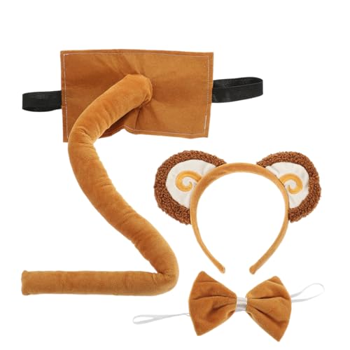 WATIIFUFU 1 Set Affenohren Kopfschmuck, Affenkostüm Für, Cosplay Zubehör, Tier Stirnbänder, Tier Stirnband, Cosplay Requisite, Tierkostüme Für, Tier Cosplay, Affen Stirnband Und von WATIIFUFU