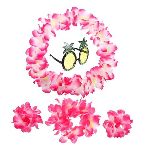 WATIIFUFU 1 Set Hawaii Lei, Hawaii Kranz, Simulationsblumen Halskette, Blumenarmband, Luau Party Dekorationen, Luau Party Zubehör, Hawaii Halskette, Strandparty, Hawaii Girlande WATIIFUFU 1 Set Hawaii Lei, Hawaii Kranz, Simulationsblumen Halskette, Blumenarmband, Luau Party Dekorationen, Luau Party Zubehör, Hawaii Halskette, Strandparty, Hawaii Girlande von WATIIFUFU