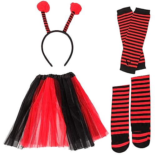 WATIIFUFU 1 Set Marienkäfer Bienenflügel Stirnband Set, Marienkäfer Kostümzubehör, Marienkäfer Stirnband, Damen Kleidungsdekor, Karnevalskostüme Für Damen, Marienkäfer Haarschmuck, von WATIIFUFU
