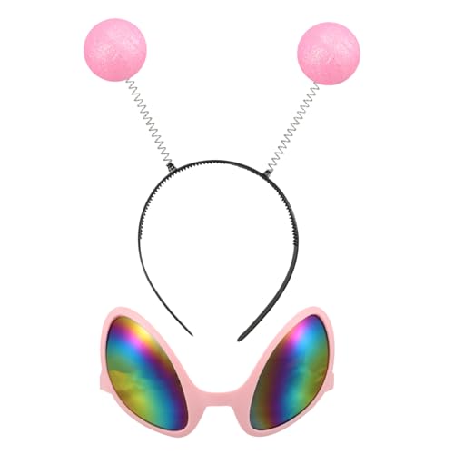 WATIIFUFU 1satz Sonnenbrille Und Haarreif Set Lustige Cosplay Requisiten Für Partys Festivals Karneval Und Street-fotos Unisex Kostümzubehör Pastellfarben von WATIIFUFU