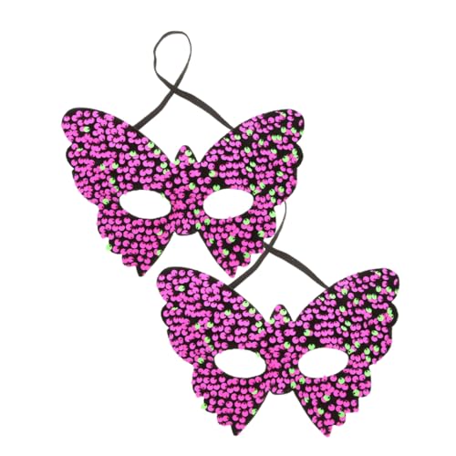 WATIIFUFU 2 Stück Damen-schmetterlingsmaske, Halbes Gesicht, Pailletten, Maskerade-maske Mit Gummiband Für Halloween, Weihnachten, Abschlussball, Venezianische Karnevalsveranstaltungen WATIIFUFU 2 Stück Damen-schmetterlingsmaske, Halbes Gesicht, Pailletten, Maskerade-maske Mit Gummiband Für Halloween, Weihnachten, Abschlussball, Venezianische Karnevalsveranstaltungen von WATIIFUFU