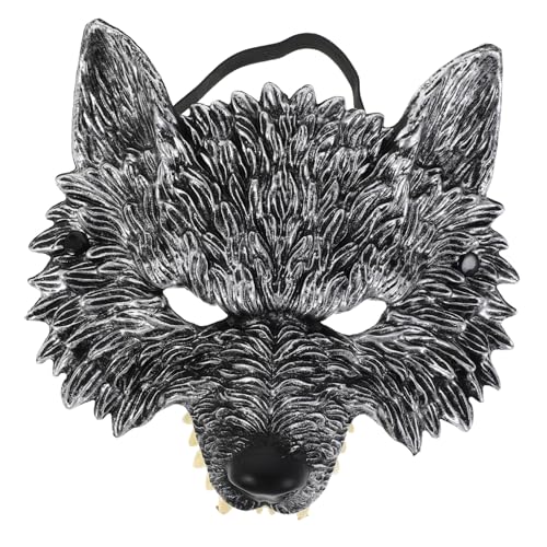 WATIIFUFU 2 Stück Teiliges Halloween Werwolf Halbgesichtsmaske aus PU Atmungsaktiv und Leicht Realistische Tiermaske mit Detailreicher Verarbeitung Wiederverwendbar für Karneval Kostümparty WATIIFUFU 2 Stück Teiliges Halloween Werwolf Halbgesichtsmaske aus PU Atmungsaktiv und Leicht Realistische Tiermaske mit Detailreicher Verarbeitung Wiederverwendbar für Karneval Kostümparty von WATIIFUFU